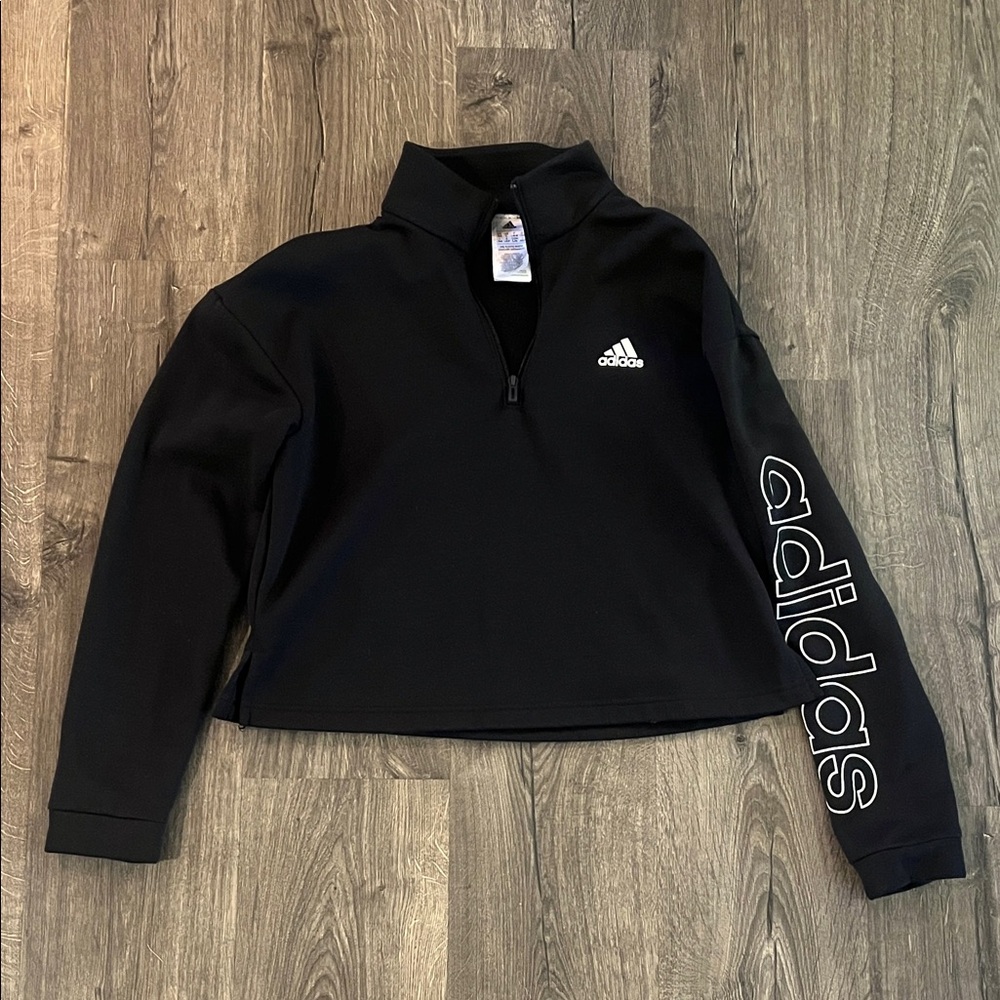 Adidas Black Quarter-Zip Sweatshirt